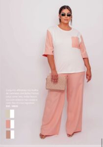 Conjunto tela malla, rosado y blanco