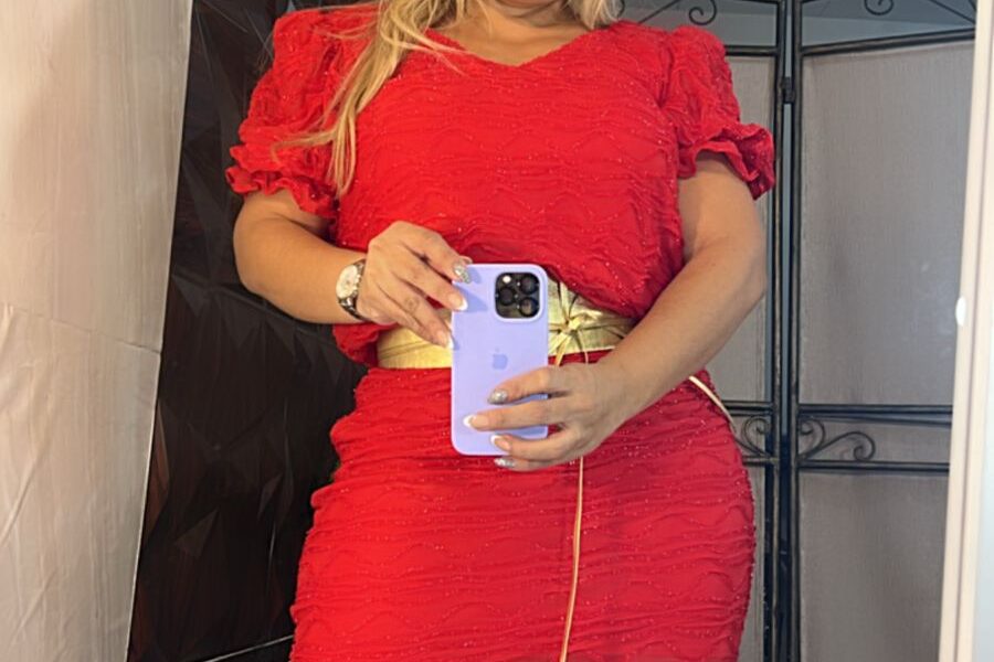 Vestido Rojo Licra Forrado