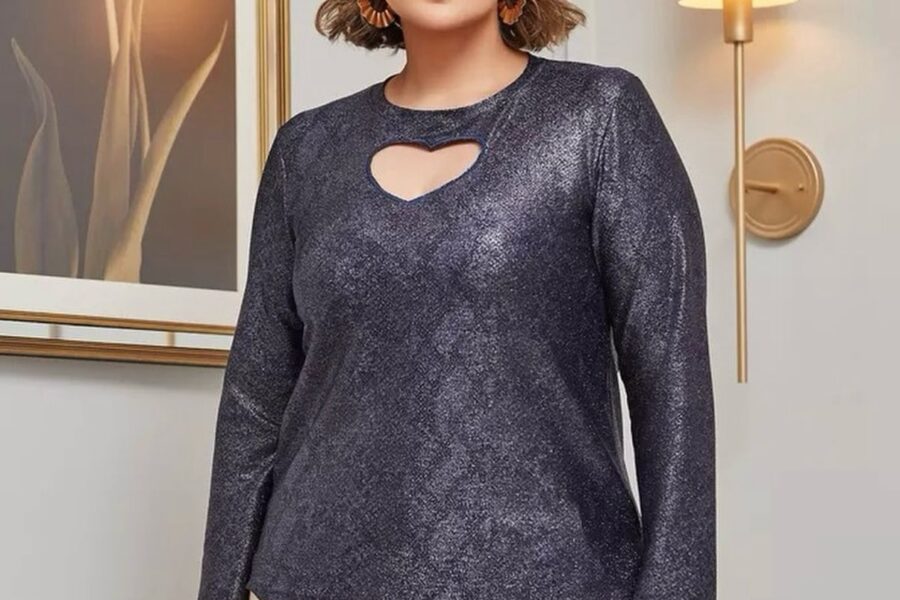 Blusa corazon calado